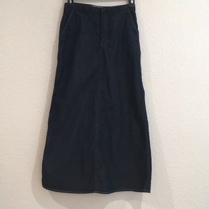 Esprit long denim skirt with double back slits